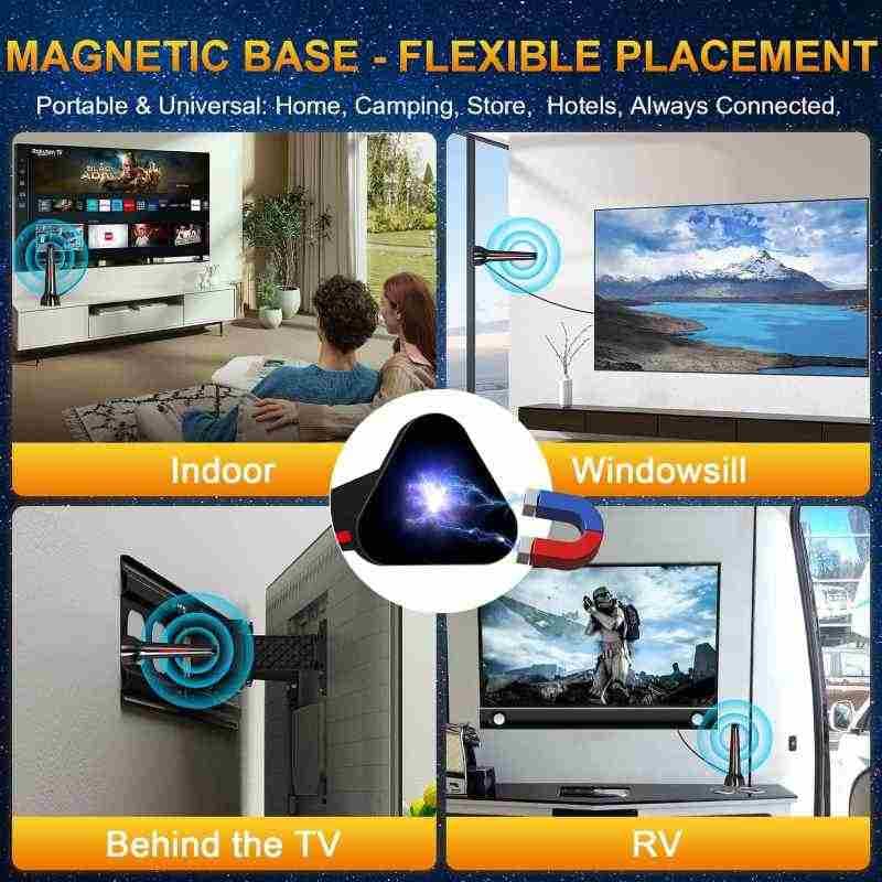 آنتن تلویزیون دیجیتال داخلی برای تلویزیون هوشمند، آنتن تلویزیون 4K HD برای کانال‌های محلی داخلی — تصویر ۸
