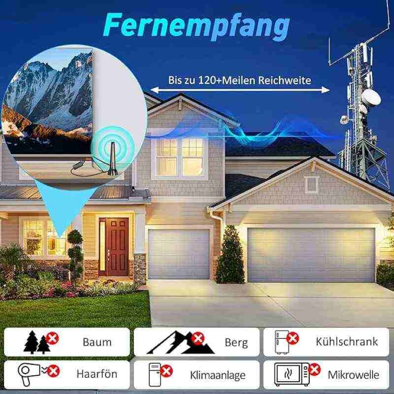 آنتن تلویزیون دیجیتال داخلی برای تلویزیون هوشمند، آنتن تلویزیون 4K HD برای کانال‌های محلی داخلی — تصویر ۷