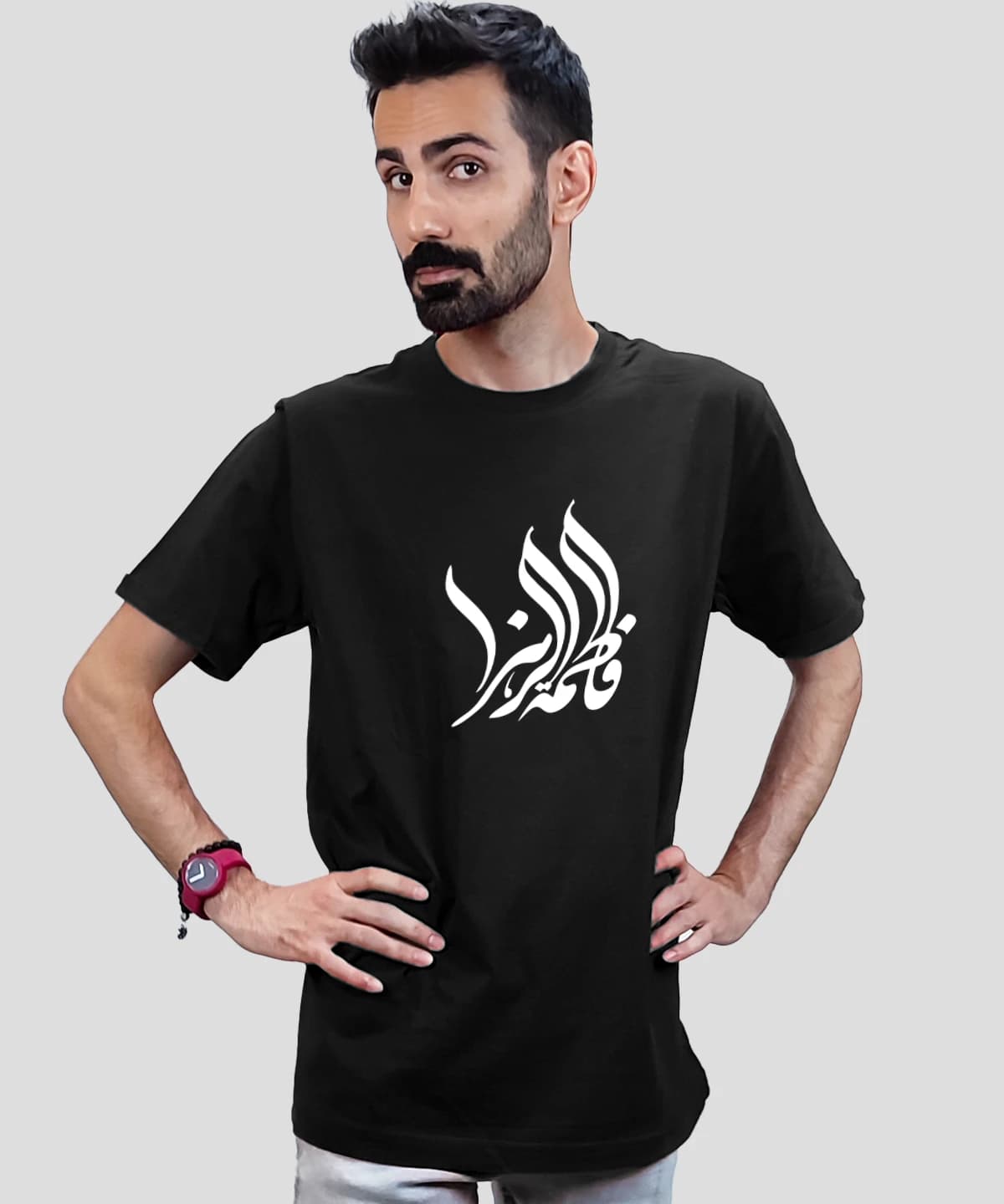 تیشرت مردانه و زنانه مذهبی طرح فاطمه الزهرا کد 556 — تصویر ۴