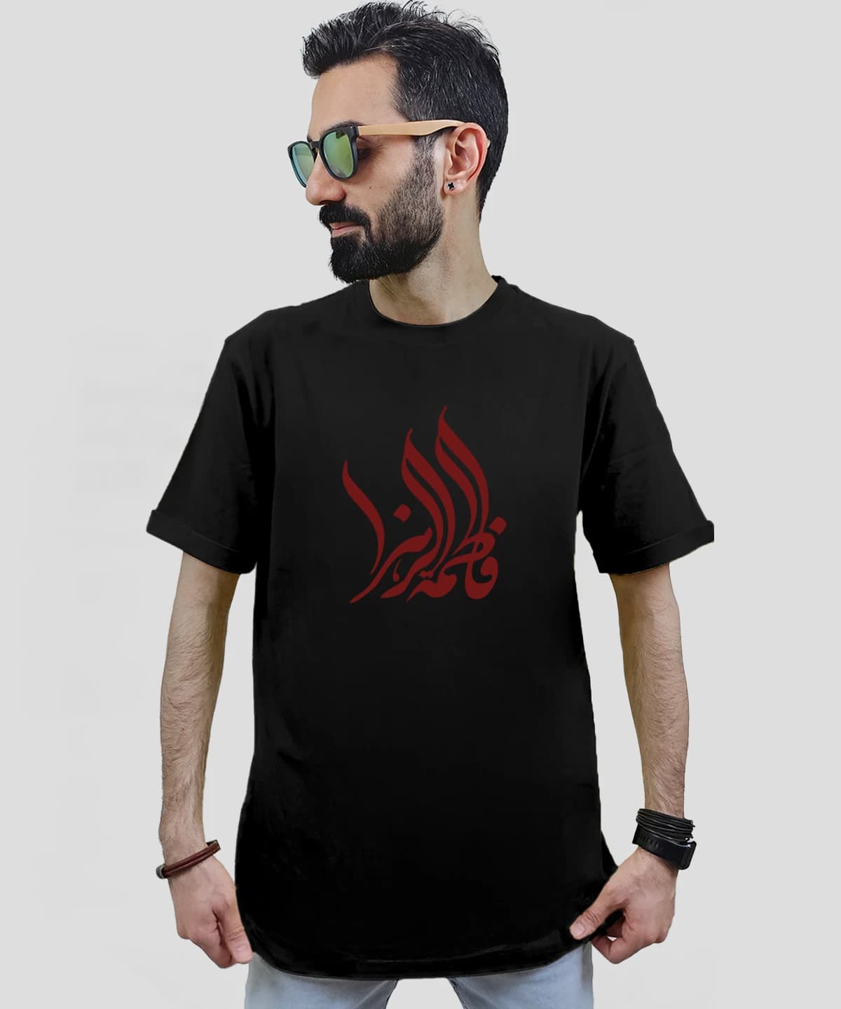 تیشرت مردانه و زنانه مذهبی طرح فاطمه الزهرا کد 556 — تصویر ۳