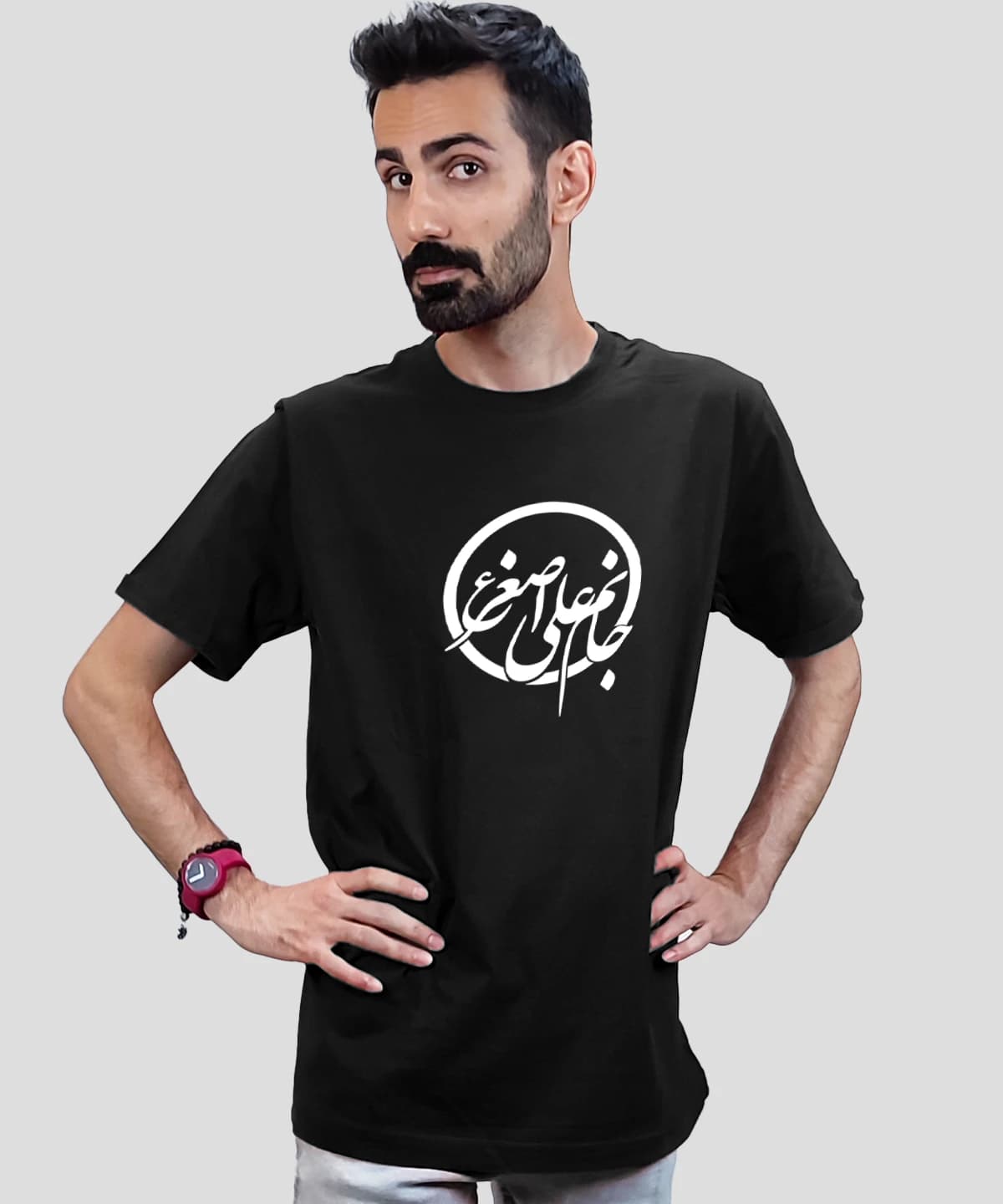 تیشرت مردانه و زنانه مذهبی طرح جانم علی اصغر کد 540 — تصویر ۳