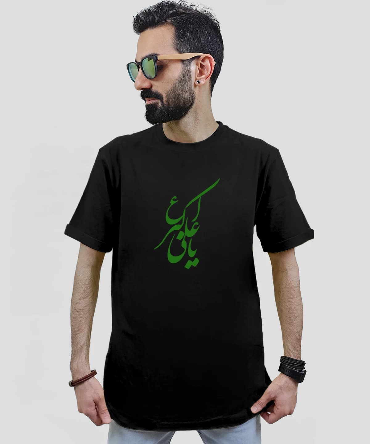تیشرت مردانه و زنانه مذهبی طرح یا علی اکبر (ع) کد 536 — تصویر ۳