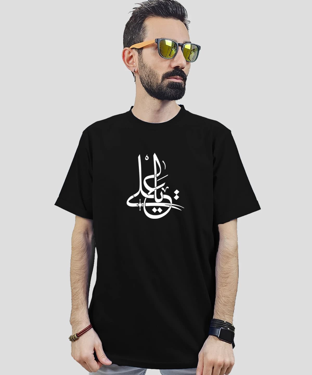تیشرت مردانه و زنانه مذهبی طرح یا علی کد 531