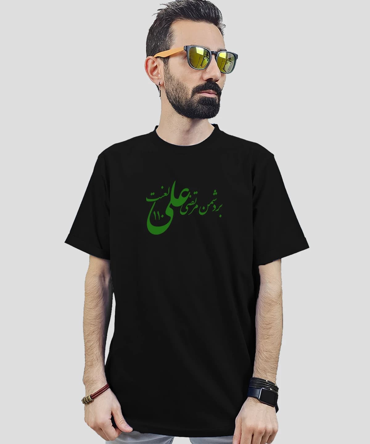 تیشرت مردانه و زنانه مذهبی طرح بر دشمن مرتضی علی لعنت