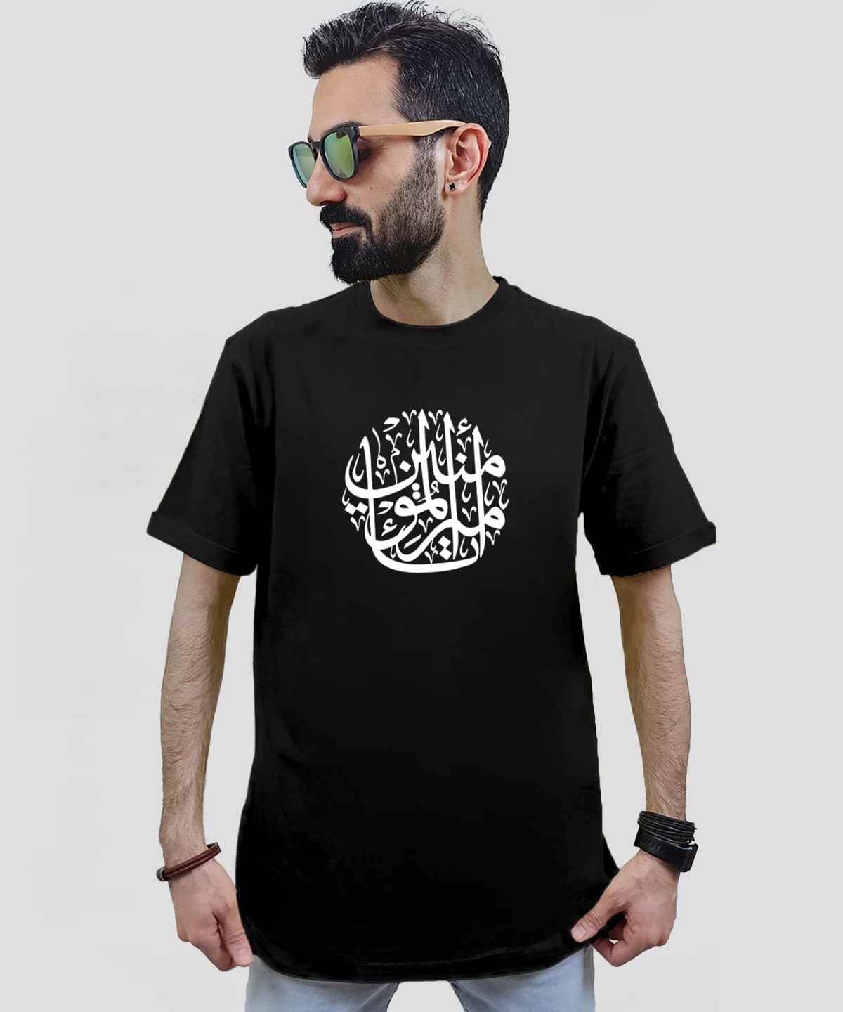 تیشرت مردانه و زنانه مذهبی طرح امیر المومنین کد 528 — تصویر ۲