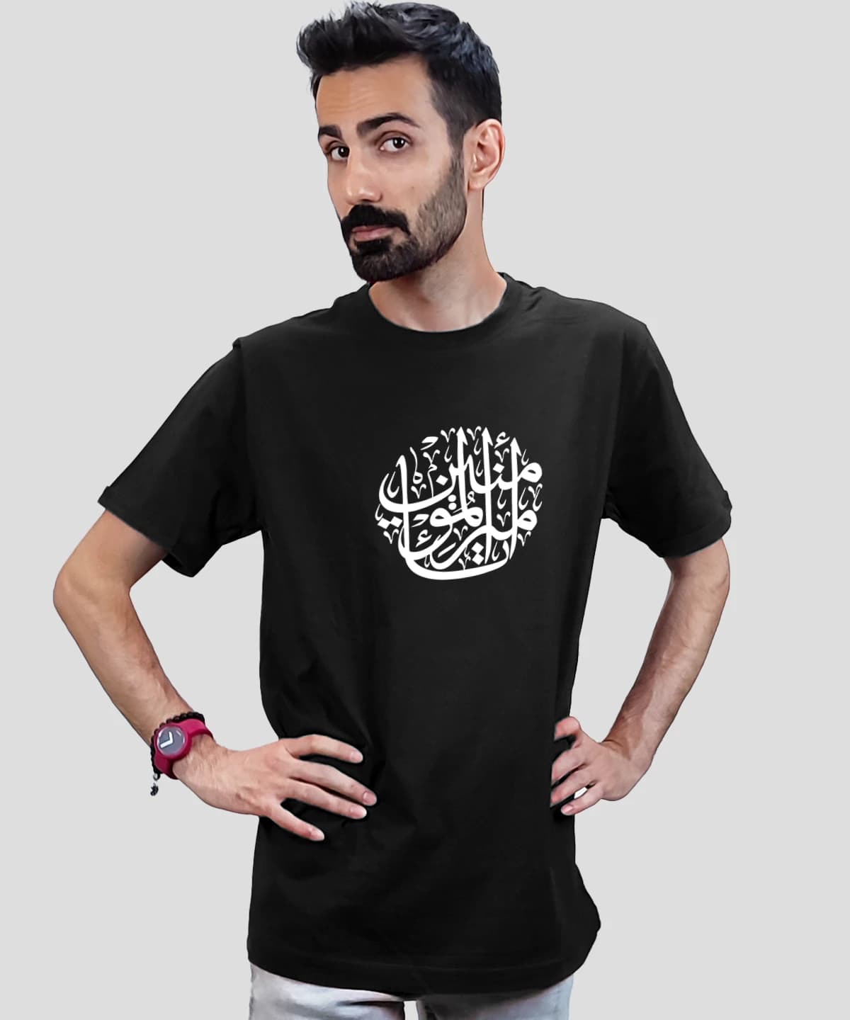 تیشرت مردانه و زنانه مذهبی طرح امیر المومنین کد 528 — تصویر ۳