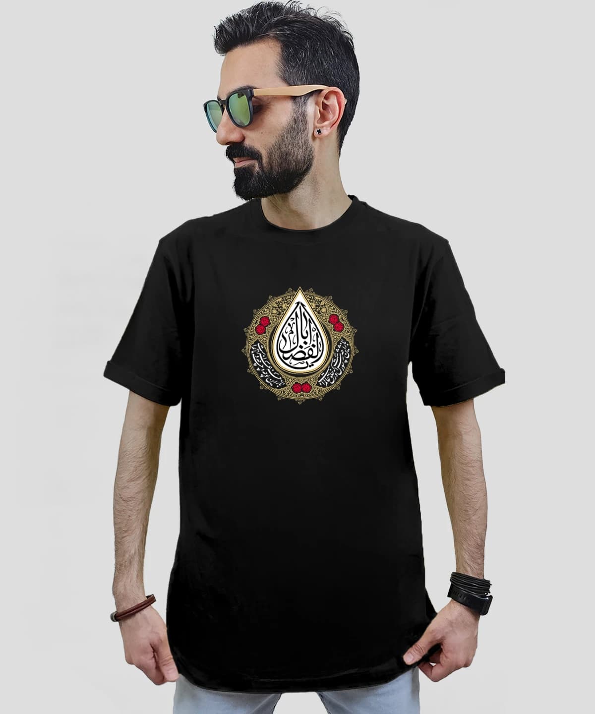 تیشرت مردانه و زنانه مذهبی طرح یا اباالفضل کد 506