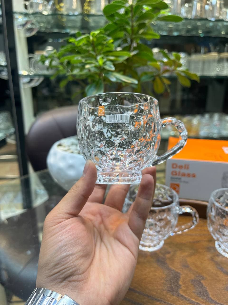 ليوان 6 تايي طرح دسته دار مرواريد DELI — تصویر ۲