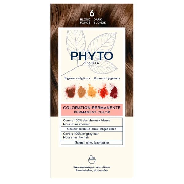 رنگ مو فیتو بلوند تیره 6 بدون آمونیاک Phyto Blond Fonce