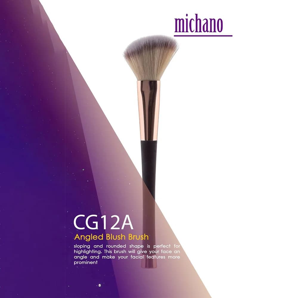 براش سرکج رژگونه میچانو مدل angled blush brush – کد CG12A — تصویر ۳
