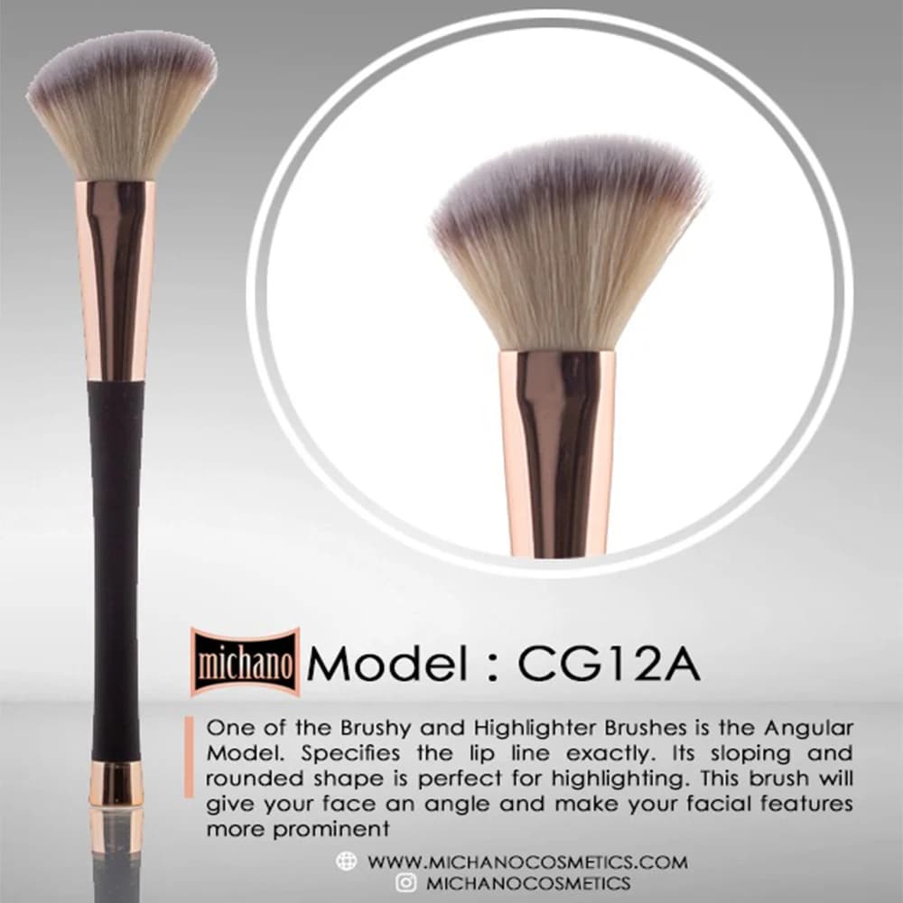 براش سرکج رژگونه میچانو مدل angled blush brush – کد CG12A — تصویر ۲