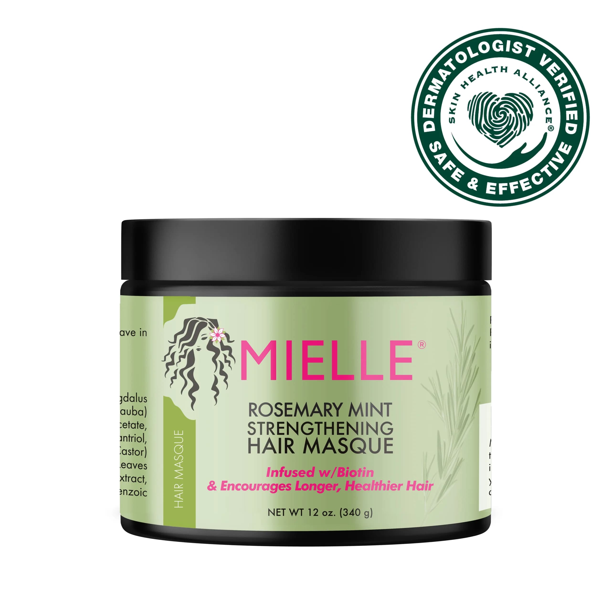 ماسک مو ضد ریزش حاوی رزماری میله مدل Rosemary Mint Strengthening Hair Masque حجم 340 گرم