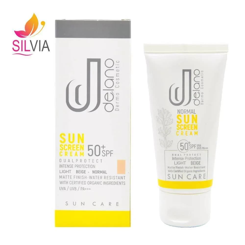 کرم ضد آفتاب بژ روشن پوست نرمال SPF50 دلانو 50 میل — تصویر ۴