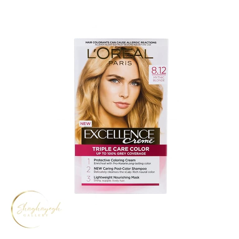 رنگ مو لورآل اکسلانس شماره ۸.۱۲ بلوند میتیک L’Oréal Excellence Crème 8.12 Mythic Blonde