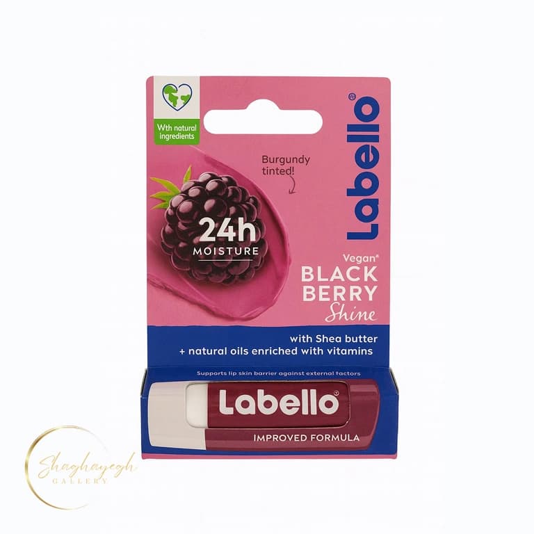 بالم لب رنگی تمشک سیاه لبلو Labello Blackberry Shine