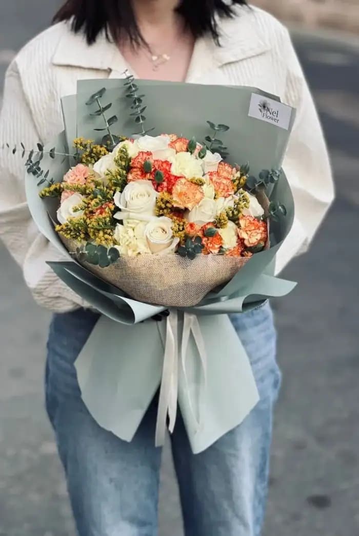 دسته گل هاله کد 2029 – بلورا — تصویر ۲