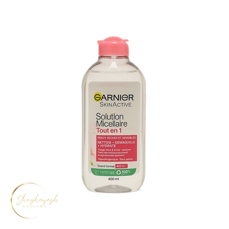 میسلار پاک‌کننده گارنیر Micellar Solution مناسب پوست خشک و حساس حجم 400 میل