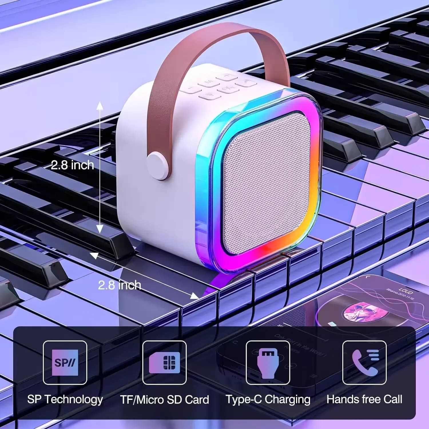 مینی اسپیکر و میکروفن بلوتوث دار TJ134-3-1 — تصویر ۳