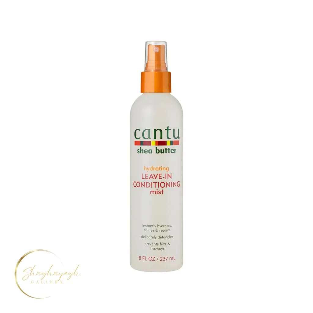 اسپری لیو-این آبرسان و نرم‌کننده موی فر کانتو Cantu Shea Butter Hydrating Leave-In Mist 237ml