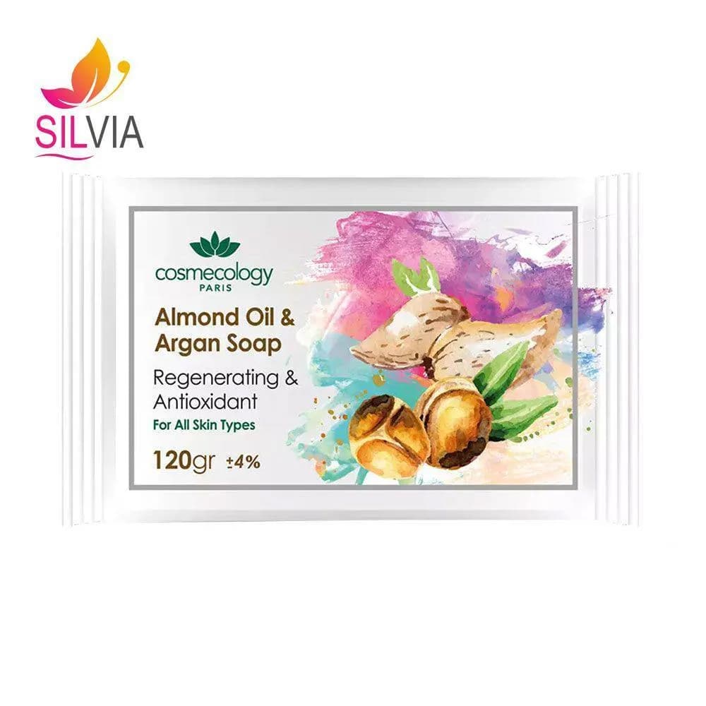 صابون روغن بادام و آرگان مناسب پوست خشک کاسمکولوژی 120 گرم — تصویر ۲