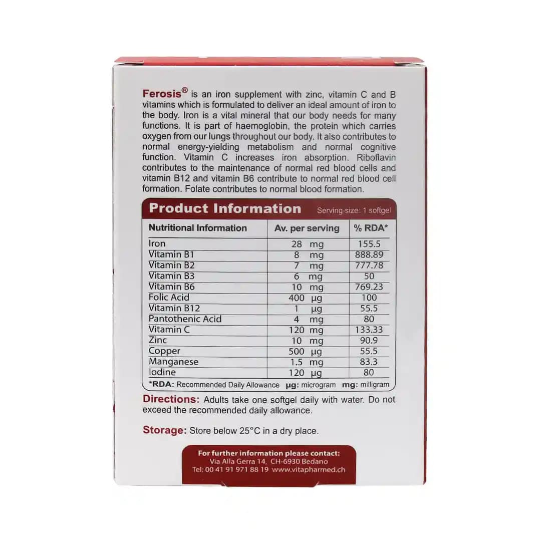 سافت ژل فروسیس ویواتیون 30 عددی/Viva Tune Ferosis 30 Softgels — تصویر ۲