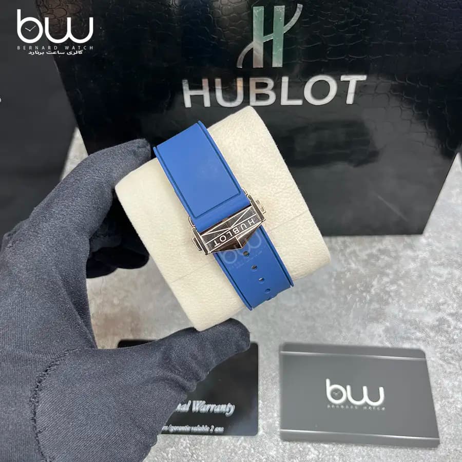 ساعت مچی هابلوت مردانه مدل Sang Bleu II King Gold Blue Pave — تصویر ۴