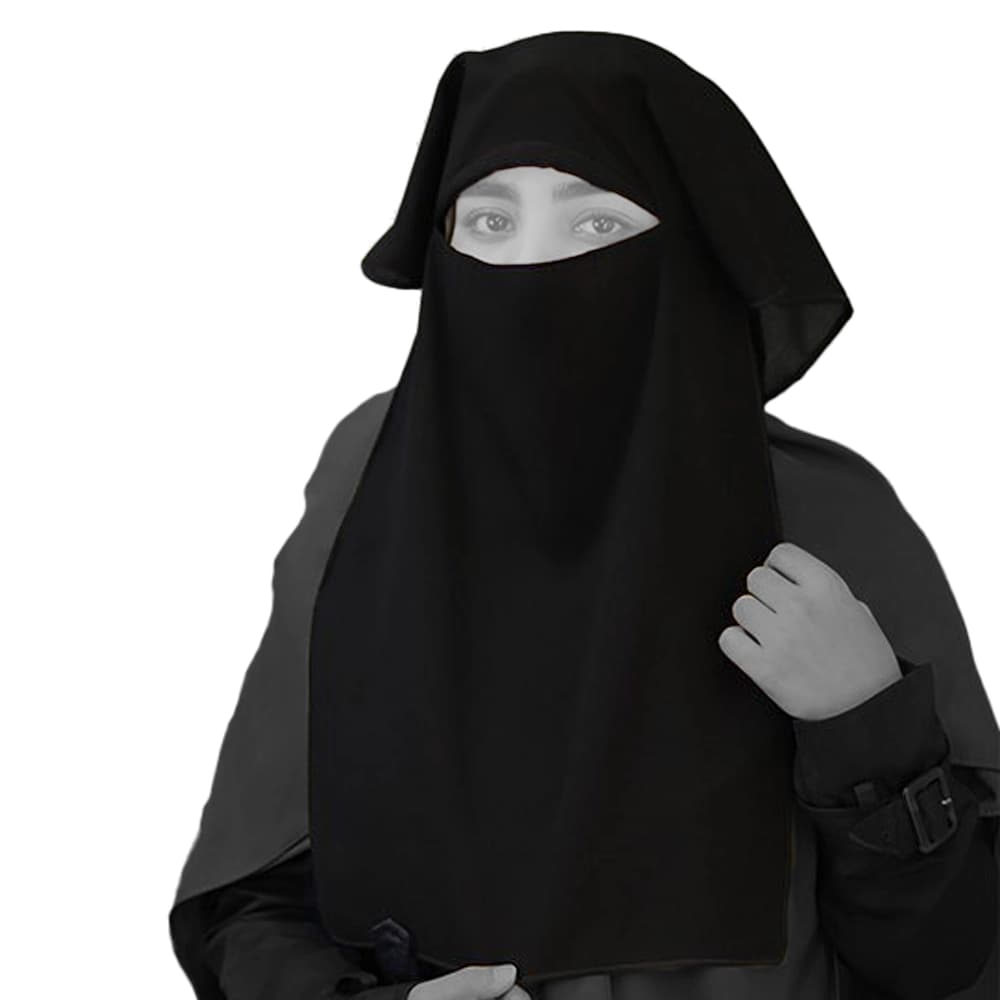 پوشیه 2 لایه کرپ – حریر کد 3311