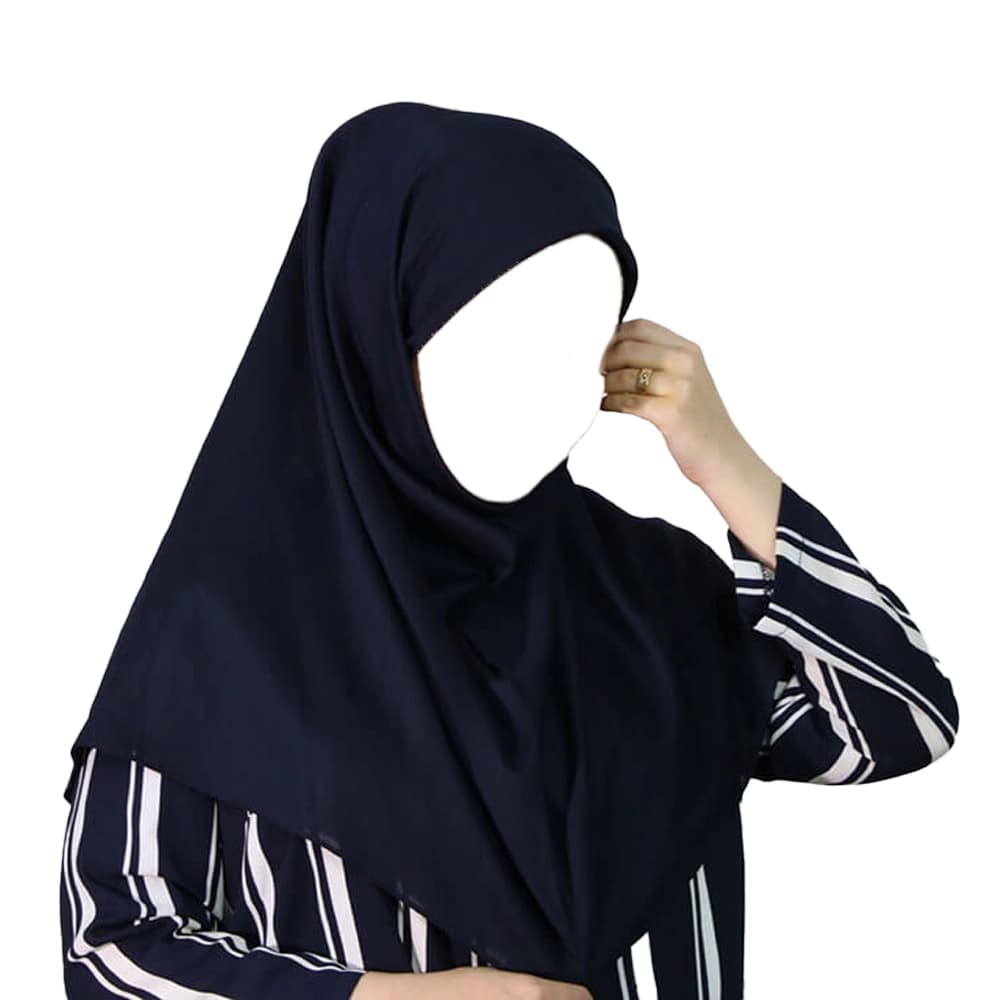 مقنعه خبرنگاری 100 کرپ کره ای مشکی سایز 28 کد 1377