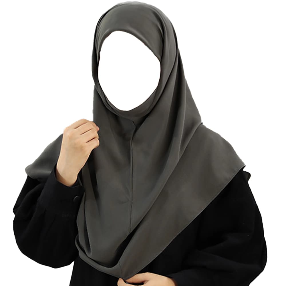 مقنعه کویتی کشدار 110 کرپ کره ای نوک مدادی سایز 29 کد 4211