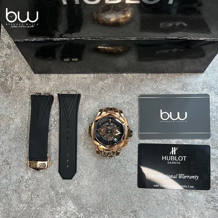 ساعت مچی هابلوت مردانه مدل Unico Sang Bleu II King Gold BD — تصویر ۴
