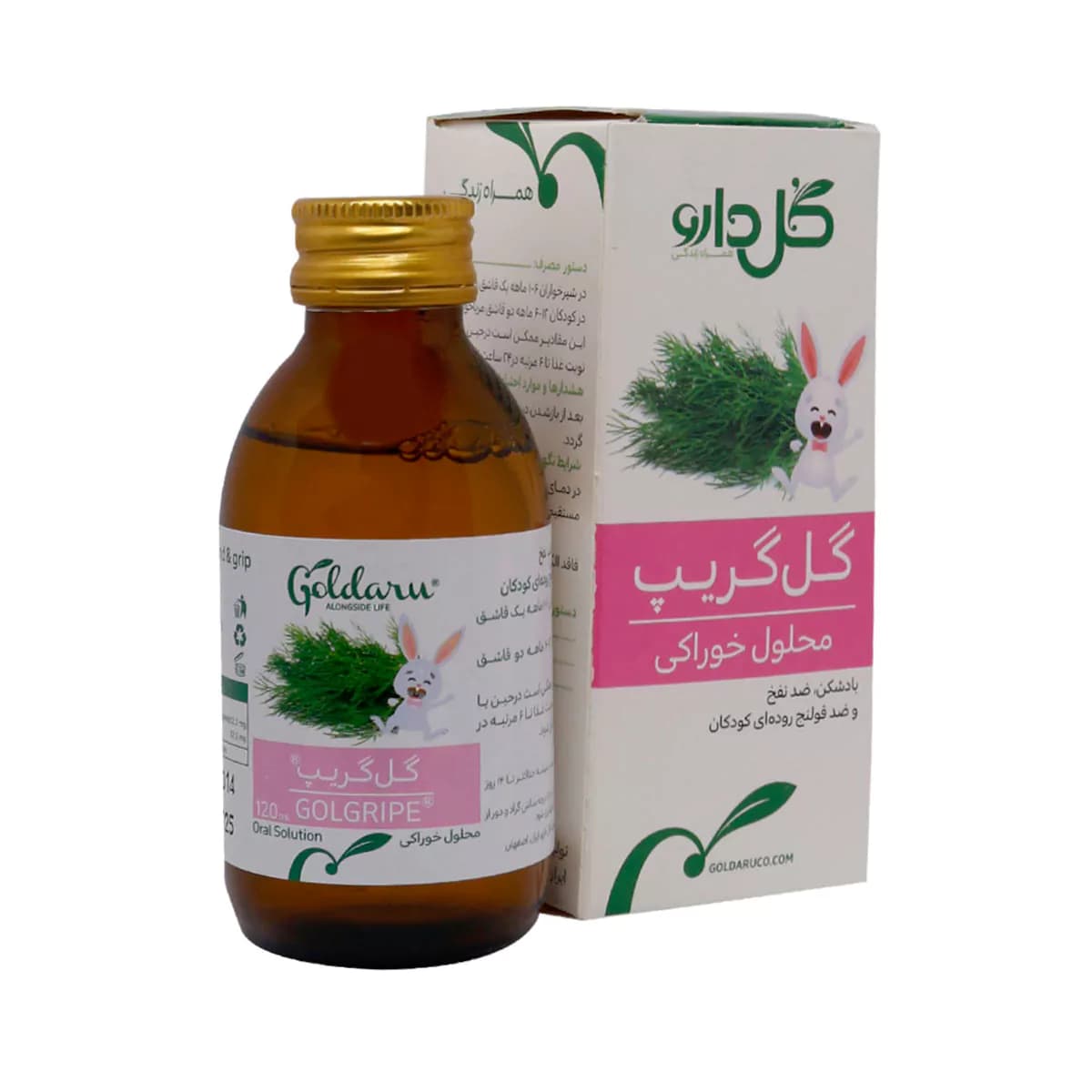 محلول خوراکی گل گریپ حجم ۱۲۰ میلی لیتر گل دارو