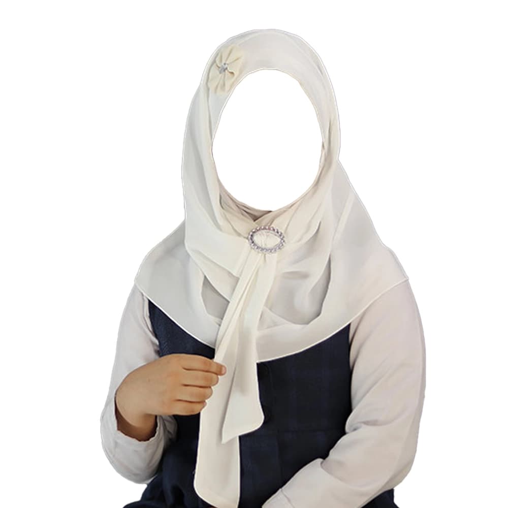 مقنعه سوگند با سگک رنگ مشکی کد 3010