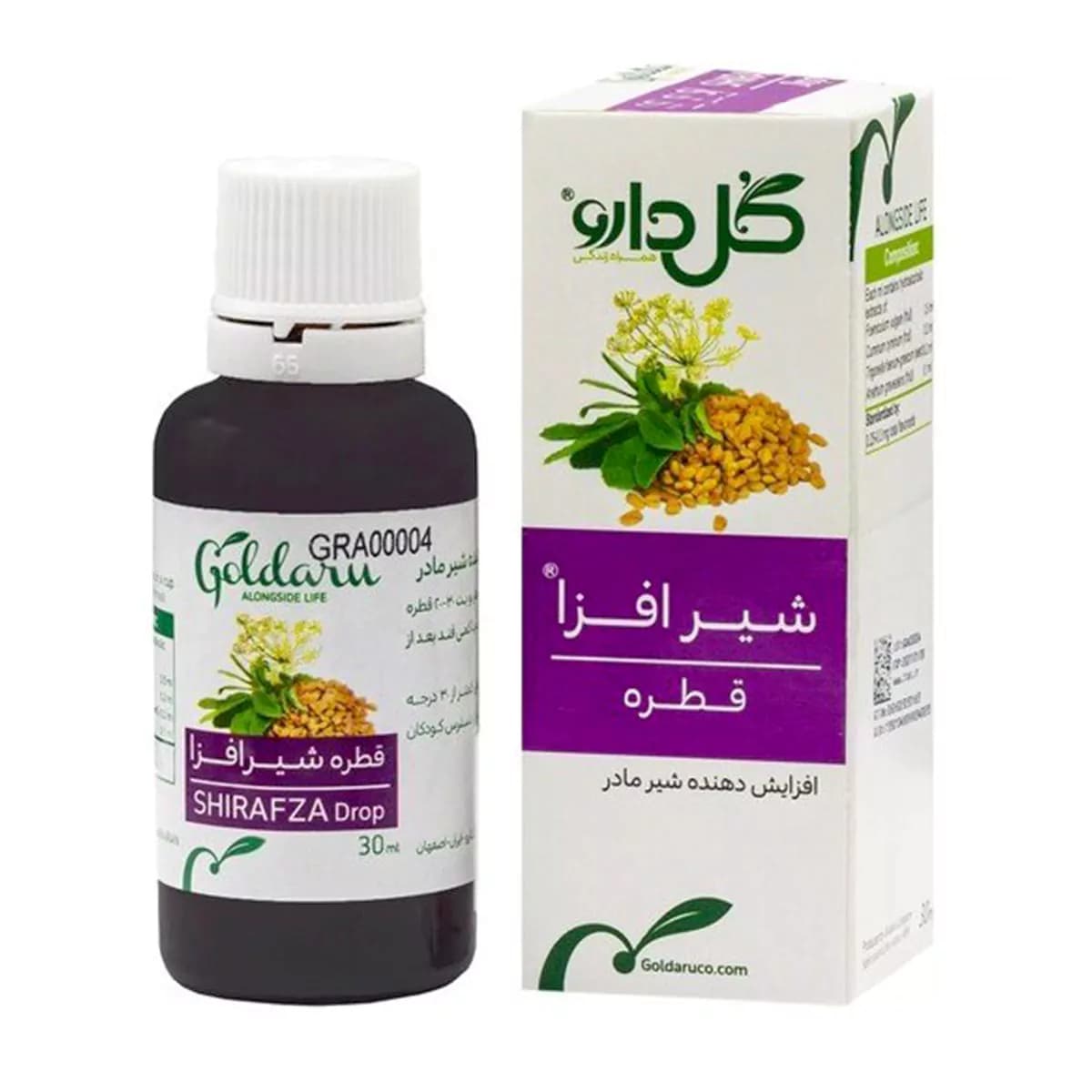 قطره گیاهی شیرافزا حجم ۳۰ میلی‎ لیتر گل دارو