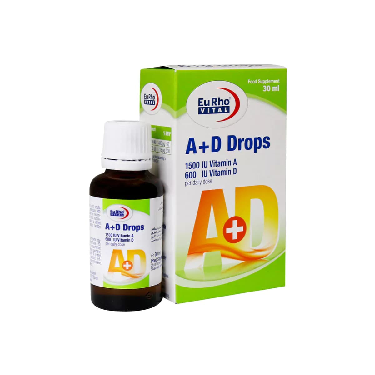 قطره خوراکی آ+ د حجم ۳۰ میلی لیتر یوروویتال