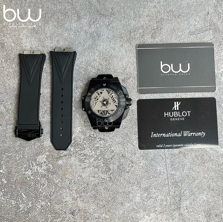 ساعت مچی هابلوت مردانه مدل Unico Sang Bleu II Black Magic Pavé — تصویر ۴