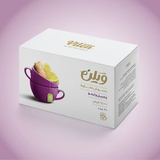 دمنوش گیاهی مخلوط لیمو و زنجبیل گلدن ویلن بسته 20 عددی