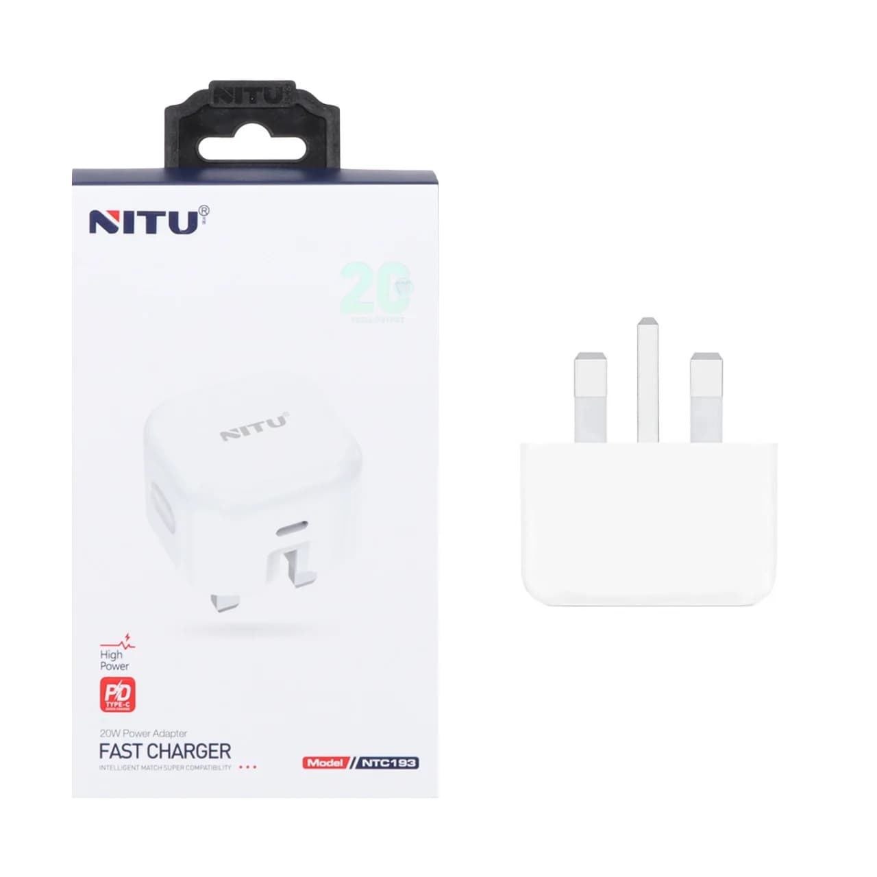 شارژر دیواری Nitu 20W PD مدل NTC193 — تصویر ۶