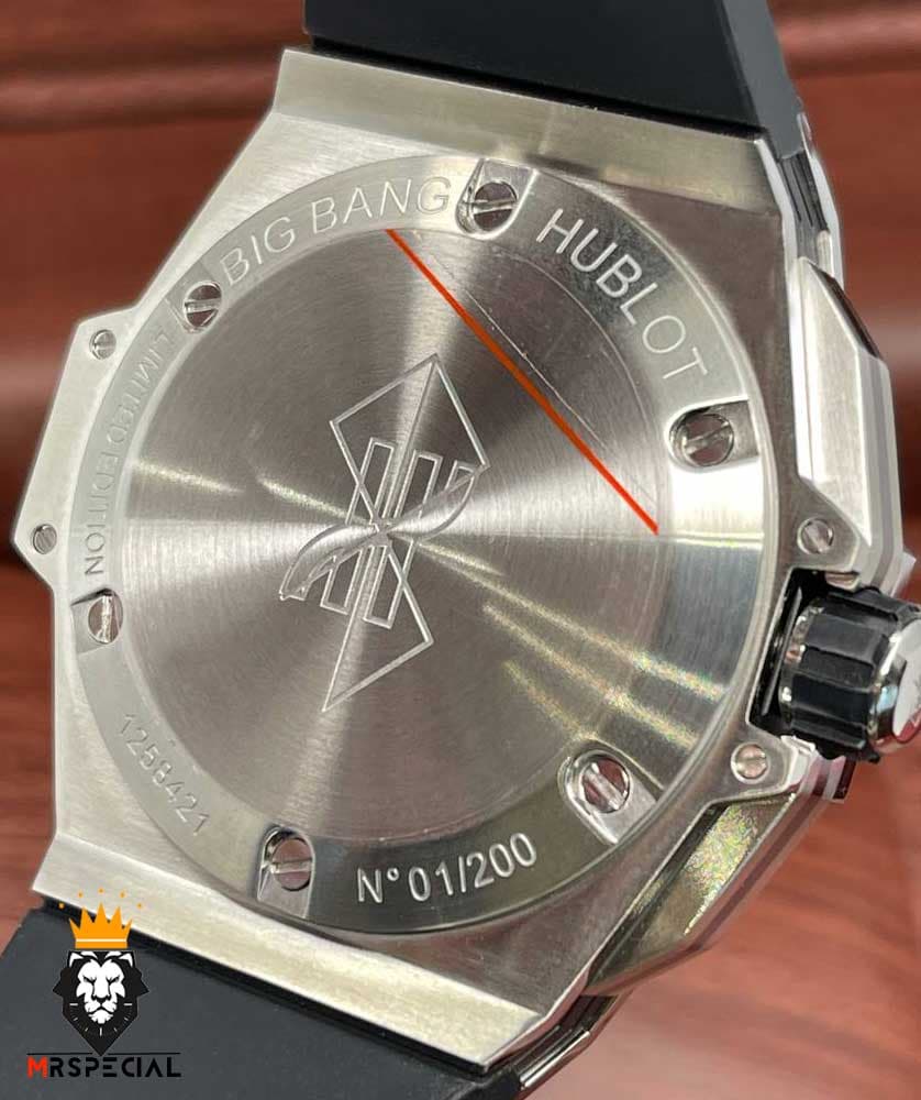 ساعت مچی مردانه هابلوت کهکشانی استیل صفحه مشکی HUBLOT Sang Bleu 1258 — تصویر ۵