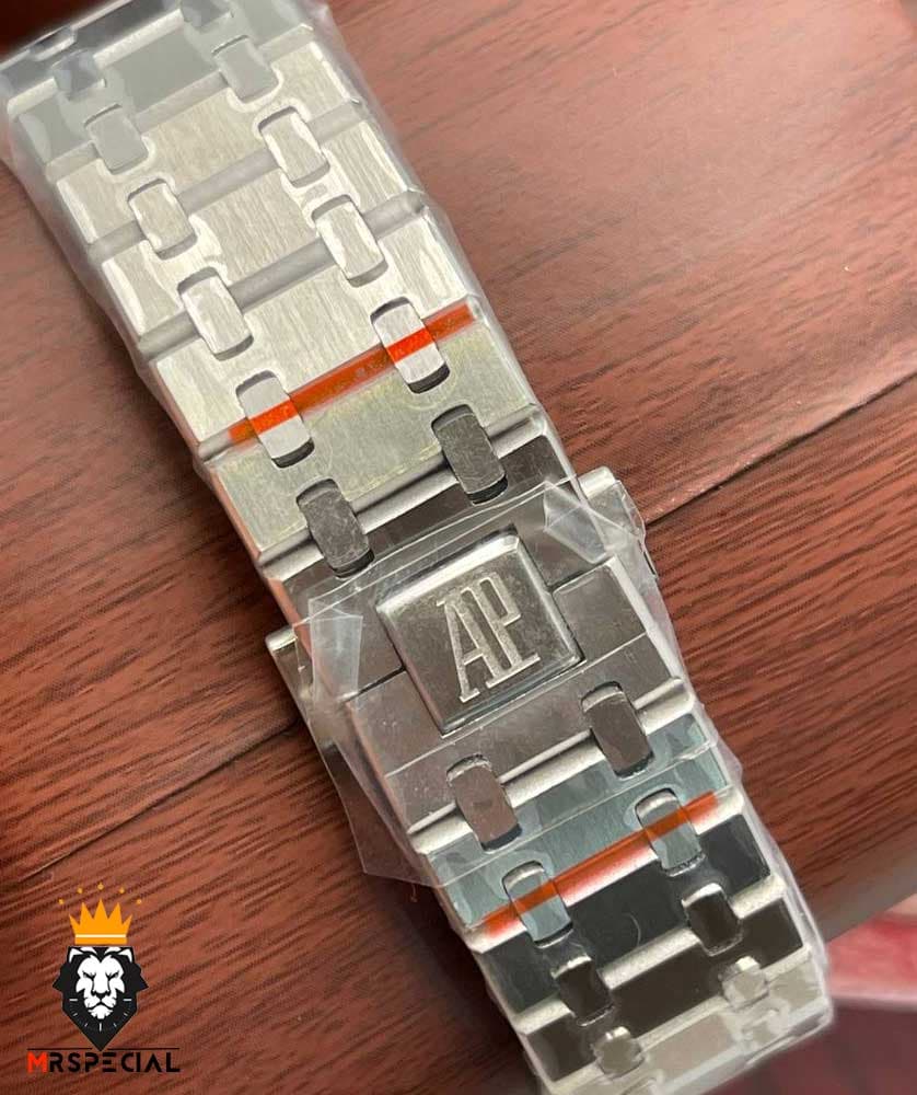 ساعت مردانه اودمار پیگه کرنوگراف استیل صفحه ابی AUDEMARS PIGUET ROYAL 4417 — تصویر ۶