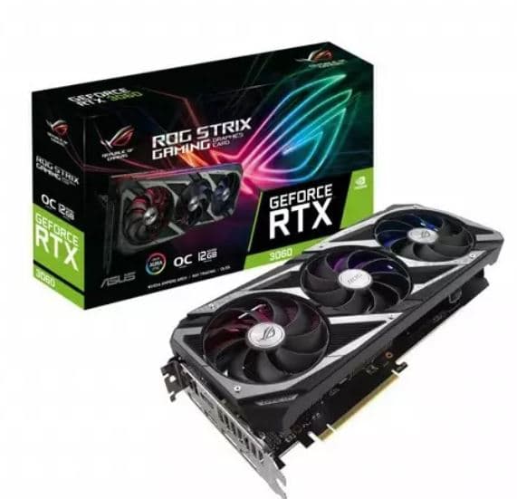 کارت گرافیک VGA ASUS ROG STRIX RTX 3060 O12G GAMING حافظه 12 گیگابایت