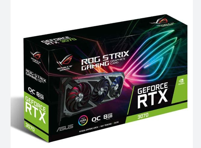 کارت گرافیک VGA ASUS ROG STRIX RTX3070 O 8G GAMING حافظه 8 گیگابایت — تصویر ۲