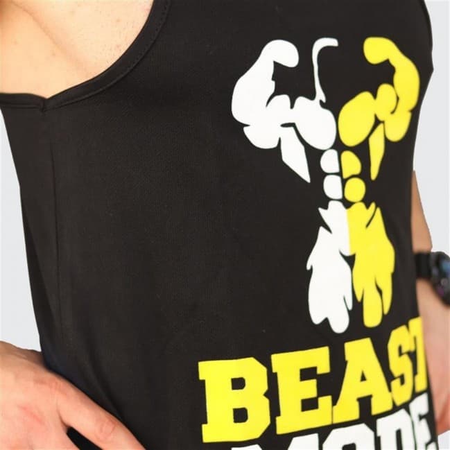 ست مردانه تاپ قهرمانی و شلوارک سوزنی BEAST MODE کد 51017 تکی — تصویر ۶