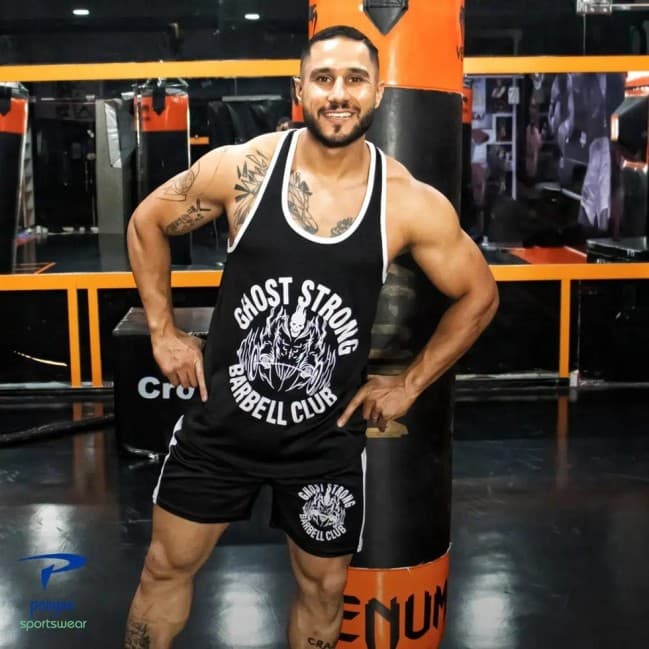 ست مردانه تاپ قهرمانی و شلوارک Barbell club — تصویر ۳