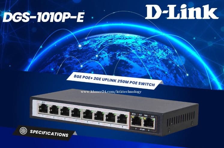 سوییچ 8 پورت دی-لینک مدل DGS-1010P — تصویر ۲