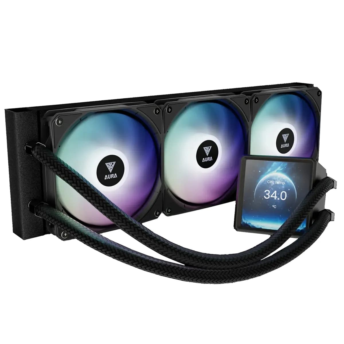 خنک کننده مایع پردازنده GAMDIAS AURA GL360 LCD — تصویر ۶