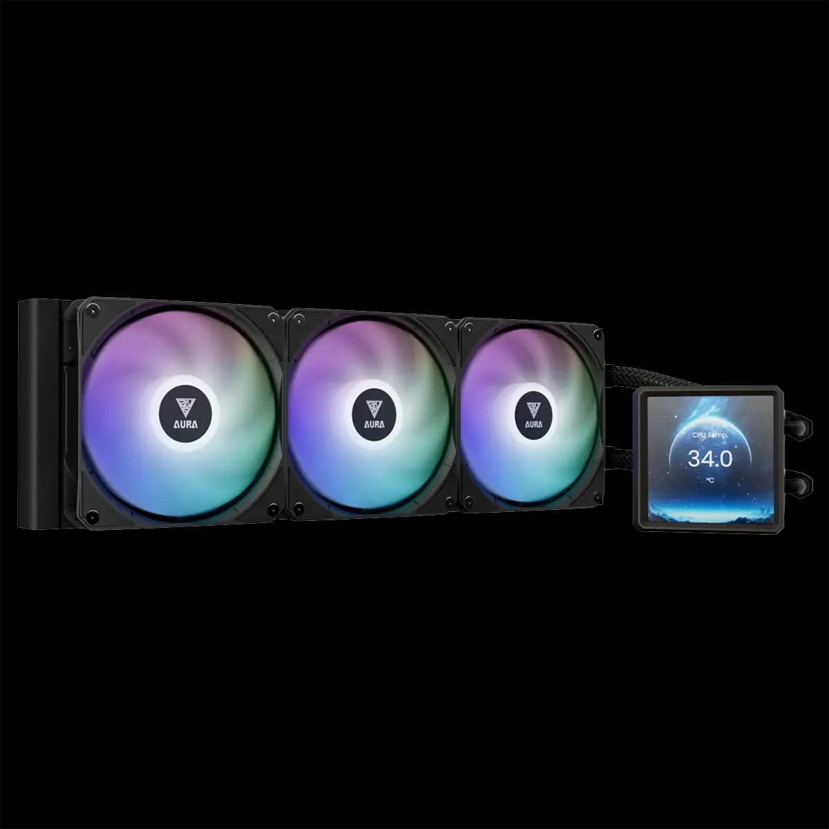 خنک کننده مایع پردازنده GAMDIAS AURA GL360 LCD — تصویر ۵