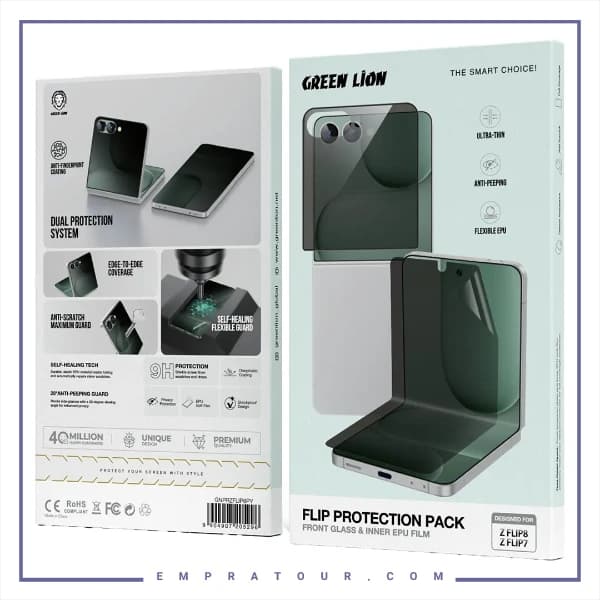 پک محافظ Z Flip 8 و 7 گرین لاین Green Lion GNPRZFLIP8PY — تصویر ۲