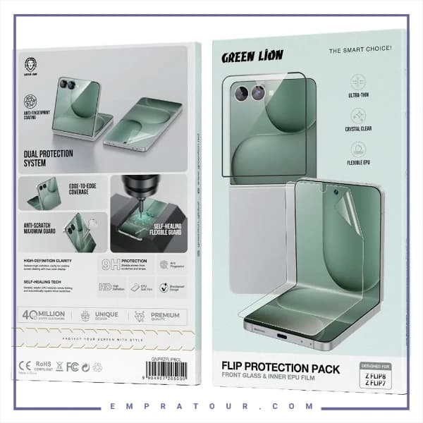 پک محافظ Z Flip 8 & 7 گرین لاین Green Lion GNPRZFLIP8CL — تصویر ۲