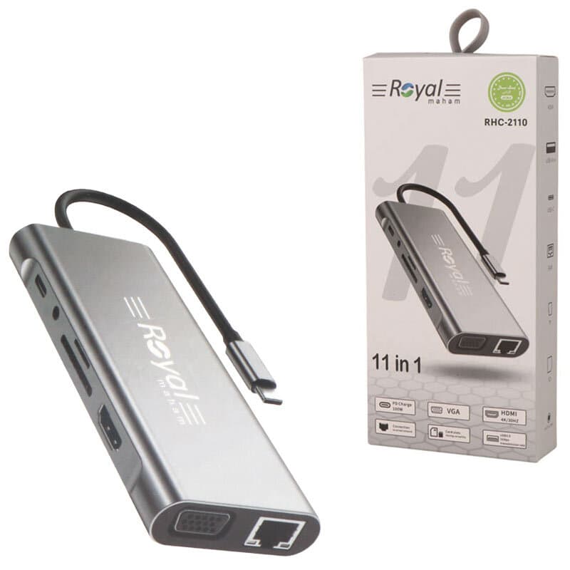 هاب 11 پورت Type-C رویال RHC-2110