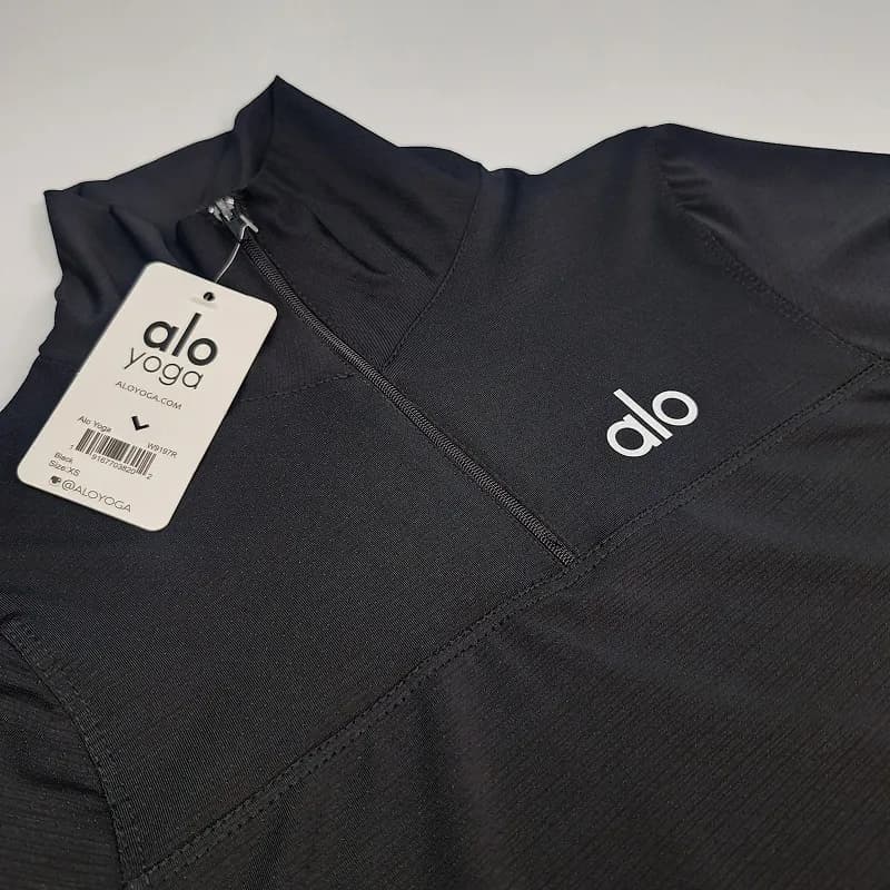 ست کراپ نیم زیپ و دامن alo کشاله دار KD-N29 — تصویر ۶